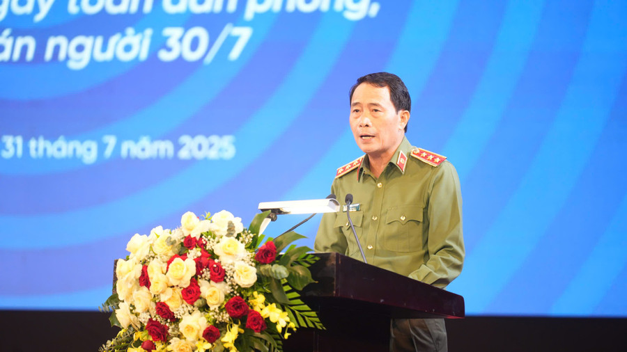 Thượng tướng Lê Quốc Hùng – Thứ trưởng Bộ Công an phát biểu. z6858365039291-de55d5d1971ba0076502723aa0e095cc.jpg