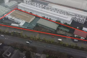 Phần diện tích đất cây xanh KCN Thạch Thất - Quốc Oai biến thành nhà xưởng. 