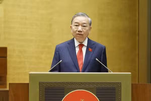 Chủ tịch nước Cộng hoà xã hội chủ nghĩa Việt Nam Tô Lâm phát biểu nhậm chức. Ảnh: Thống Nhất/TTXVN