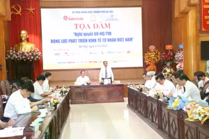 Quang cảnh tọa đàm “Nghị quyết 68-NQ/TW: Động lực phát triển kinh tế tư nhân Việt Nam"