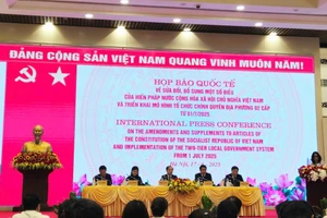 Quang cảnh buổi họp báo.