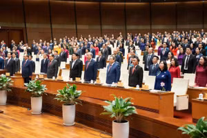 Lãnh đạo Đảng, Nhà nước cùng các đại biểu tại phiên khai mạc. Ảnh: Hoàng Phong