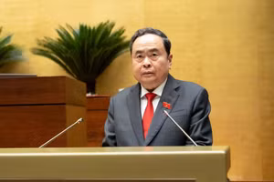 Ông Trần Thanh Mẫn, Chủ tịch Quốc hội khóa XV phát biểu khai mạc kỳ họp.