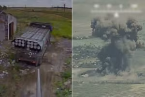 Vụ nổ như bom nguyên tử khi MLRS tầm xa M1991 của Triều Tiên bị phá hủy