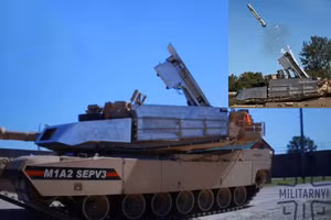 Xe Abrams cực kỳ nguy hiểm khi tích hợp máy bay không người lái Switchblade