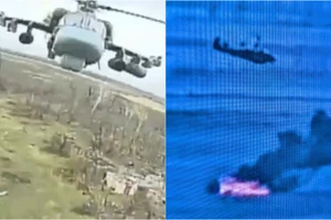 'Kỳ tích' máy bay không người lái FPV Ukraine bắn hạ trực thăng tấn công Ka-52 của Nga
