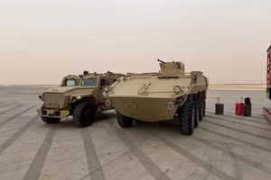 Xe bọc thép BTR-22 lần đầu tiên xuất hiện tại một triển lãm quốc tế