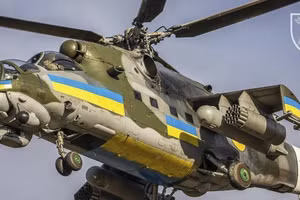 Trực thăng Mi-24V bắn hạ UAV cảm tử Shahed-136 chỉ bằng súng máy