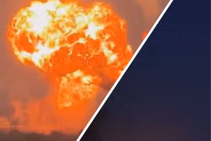 Vụ nổ như bom hạt nhân khi nhà máy lọc dầu Ryazan và Novokuibyshevsk bị tấn công