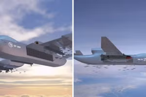 'Mẫu hạm trên không' có khả năng phóng hơn 100 UAV tấn công đã cất cánh