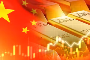 Giá vàng giảm mạnh khi Trung Quốc thanh lý kho dự trữ với khối lượng kỷ lục