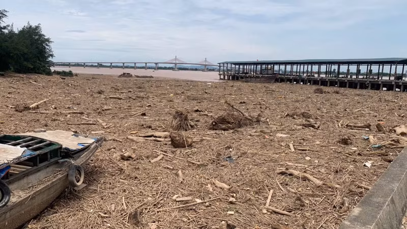 Hàng trăm tấn rác phủ kín cảng cá ở Hà Tĩnh