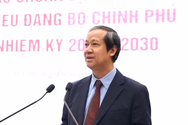 Bộ trưởng Bộ Giáo dục và Đào tạo Nguyễn Kim Sơn thông tin những kết quả nổi bật của ngành giáo dục thời gian qua.