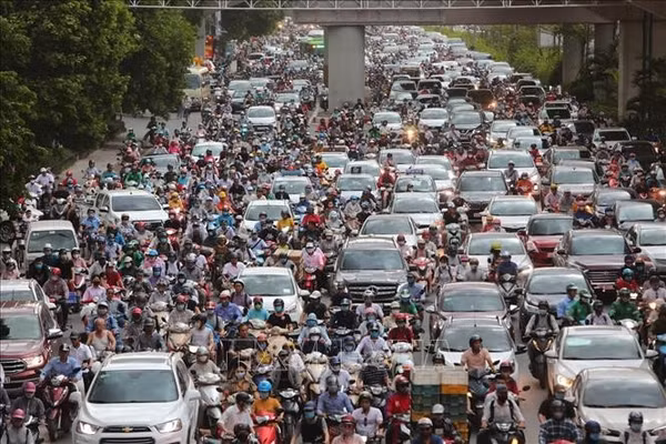 Cấm ô tô chiều La Thành - Voi Phục để thi công đường Vành đai 1