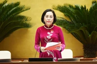 Phó Chủ tịch Quốc hội Nguyễn Thị Thanh phát biểu. Ảnh: Quang Khánh.