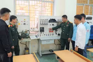 Lớp dạy nghề điện tại Trường Cao đẳng nghề số 4 (Bộ Quốc phòng). Ảnh: Ngọc Sơn