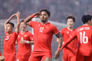 Tiền đạo Nguyễn Xuân Son ăn mừng bàn thắng vào lưới Thái Lan trong trận chung kết lượt đi ASEAN Cup 2024. Ảnh: INT.