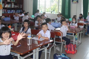 Tiết học của học sinh Trường Tiểu học Nguyễn An Ninh (TP Biên Hòa, Đồng Nai). Ảnh: MA