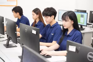 Học sinh Trường THCS - THPT Ban Mai (Kiến Hưng, Hà Nội). Ảnh: NTCC