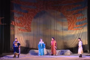 Một cảnh của vở Cải lương “Hoàng Thúc Lý Long Tường”.