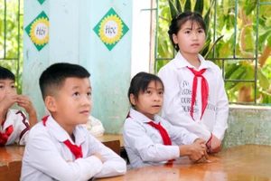 Học sinh Trường PTDTBT Tiểu học xã Nậm Ban, Mèo Vạc, Hà Giang. Ảnh minh họa: Nguyễn Lâm