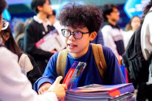 Ngày hội tư vấn hướng nghiệp năm 2025 của Trường Đại học Thăng Long. Ảnh: NTCC