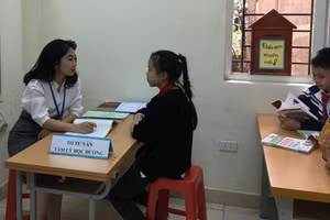 Hoạt động tư vấn học đường tại Trường Tiểu học Trần Nhật Duật (Hoàn Kiếm, Hà Nội). Ảnh: Website nhà trường