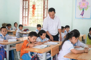 Giờ học tại Trường Tiểu học Nga My (xã Nga My, Nghệ An).