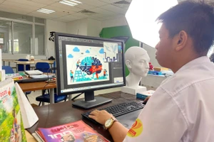 Sinh viên Trường Cao đẳng Viễn Đông (TPHCM) trong một giờ học. Ảnh: NTCC