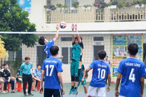 Hoạt động thể thao của học sinh Trường THCS - THPT Hồng Hà (TPHCM). Ảnh: NTCC