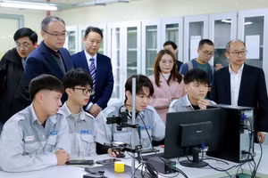 Giờ học của sinh viên Trường Cao đẳng Công nghiệp Bắc Ninh.