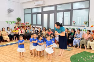 Buổi thao giảng chuyên đề và thi giáo viên giỏi của Trường Mầm non 19/5. 