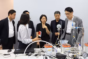 Phòng thí nghiệm của Trường Đại học Xây dựng Hà Nội. Ảnh: NTCC