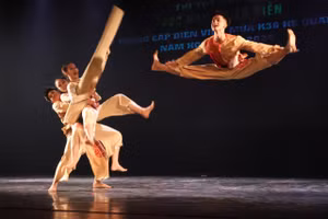 Tác phẩm múa “Chiếu cói” (biên đạo: NSƯT Thanh Hằng). Ảnh: Thanh Hoa