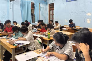 Giờ tự học của học sinh Trường Phổ thông dân tộc nội trú Nam Trà My (TP Đà Nẵng). Ảnh: NTCC