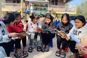 Học sinh Trường Tiểu học - THCS A Xing (xã Lìa, Quảng Trị). Ảnh: NTCC