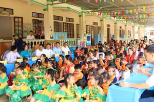 Khánh thành 2 phòng học mới cho điểm bản Bay, Trường Mầm non Nga My (Nga My, Nghệ An).