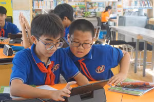 Học sinh Trường THCS Trần Quốc Toản 1 (TP Thủ Đức, TPHCM). Ảnh minh họa: INT