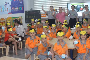 Phòng học STEM Trường Mầm non Tân Phong (Quận 7, TPHCM) được đầu tư khang trang, hiện đại. Ảnh: MA