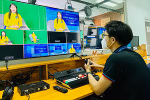 Trường quay S2 của Trường Đại học Tài chính - Marketing được sử dụng cho các hoạt động truyền thông, tổ chức sự kiện, tư vấn tuyển sinh. Ảnh: UFM