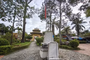 Di tích Văn Thánh miếu Vĩnh Long - do Kinh lược sứ Phan Thanh Giản và Đốc học Nguyễn Thông khởi xướng xây dựng. Ảnh: ITN.