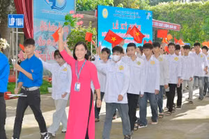 Trường THPT Hoàng Công Chất (Thanh An, Điện Biên) đón học sinh lớp 10 năm học 2025 - 2026.