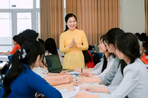 Giờ học tại Trường Đại học Sư phạm (Đại học Đà Nẵng). Ảnh: NTCC