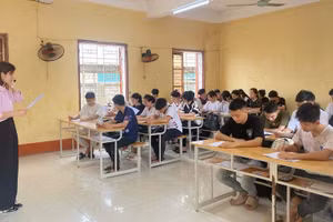 Giờ học tại Trường THPT Lam Kinh (Thanh Hóa). Ảnh: NTCC
