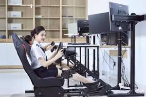 Sinh viên Học viện Hàng không Việt Nam (TPHCM). Ảnh: Lâm Ngọc