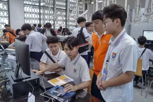 Ngày hội STEM chủ đề “Chuyển đổi xanh” do Trường Đại học Việt Đức (Bình Dương) tổ chức tháng 1/2025.