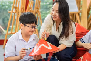 Hoạt động ngoại khóa giúp gắn kết tình thầy trò. Ảnh: Trường THCS Lương Thế Vinh