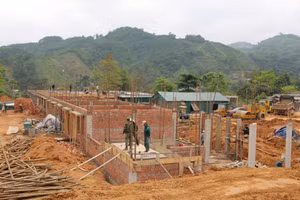 Đẩy nhanh tiến độ thi công tại các trường nội trú liên cấp ở khu vực biên giới Quảng Trị.