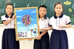 Sản phẩm của học sinh Trường Tiểu học Trần Văn Ơn. Ảnh: NTCC