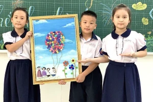 Sản phẩm của học sinh Trường Tiểu học Trần Văn Ơn. Ảnh: NTCC